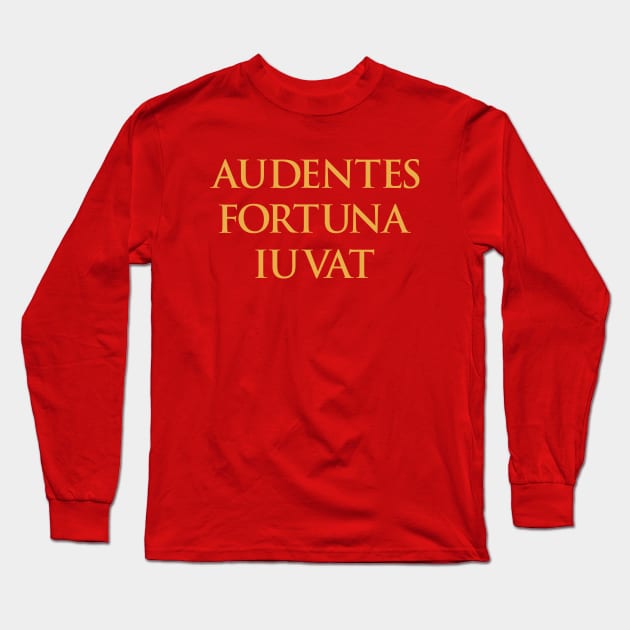 Audentes Fortuna Iuvat Long Sleeve T-Shirt by Indie Pop